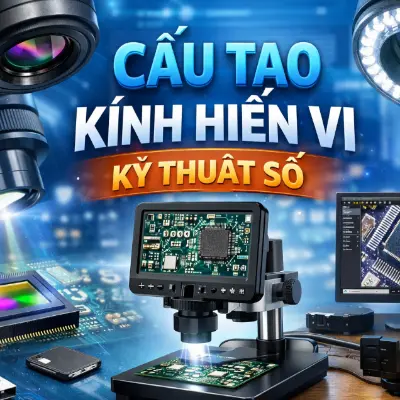 Hình nền bài viết về cấu tạo của kính hiển vi kỹ thuật số
