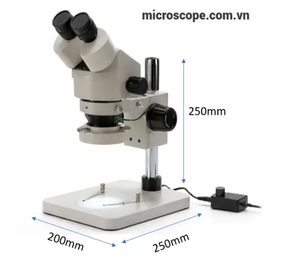 Kích thước của bộ kính hiển vi soi nổi