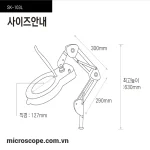 Hình ảnh mô tả kích thước của kính lúp SEKI SK-103L