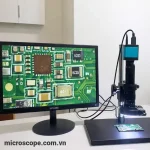 hình ảnh bộ kính hiển vi SV-2100H đang soi mạch