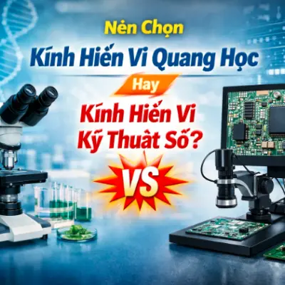 Ảnh nền cho bài viết nên chọn kính hiển vi quang học hay kính hiển vi kỹ thuật số